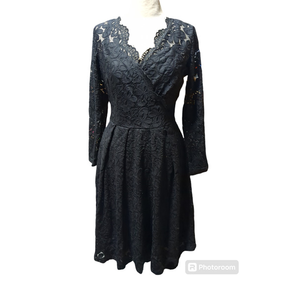 MissMay Dresses & Skirts - Medium Missmay v neck black lace women's dress #13
